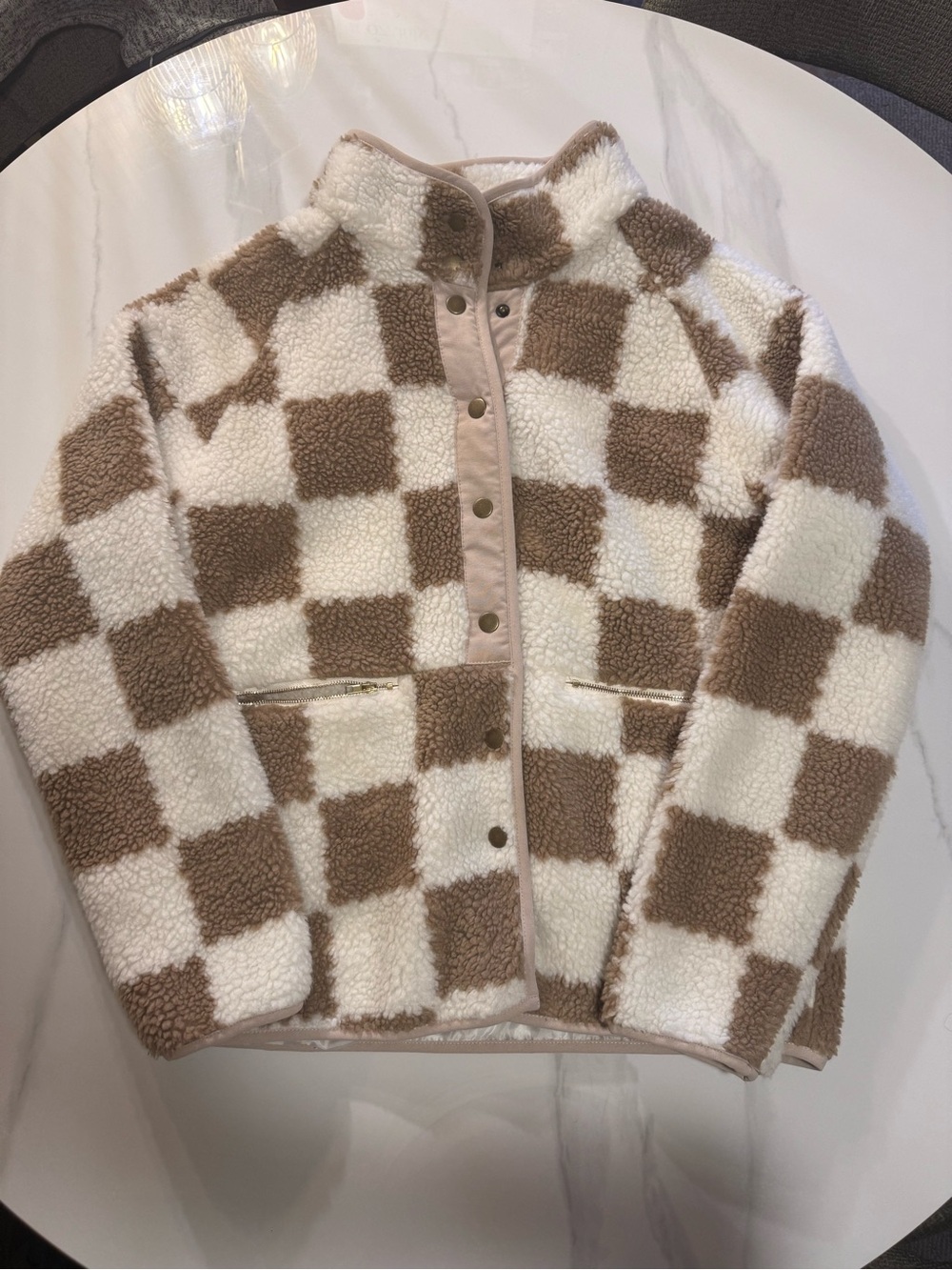 Checkered Sherpa Jacket